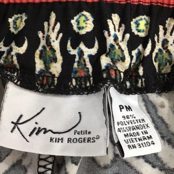 Kim Roger’s Petite Boho Palazzo Wide Leg Pull On Pants Size PM NEW - Picture 2 of 6